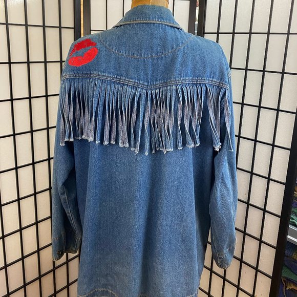 Vintage Denim Jacket - Iwanciw Logo Embroidery